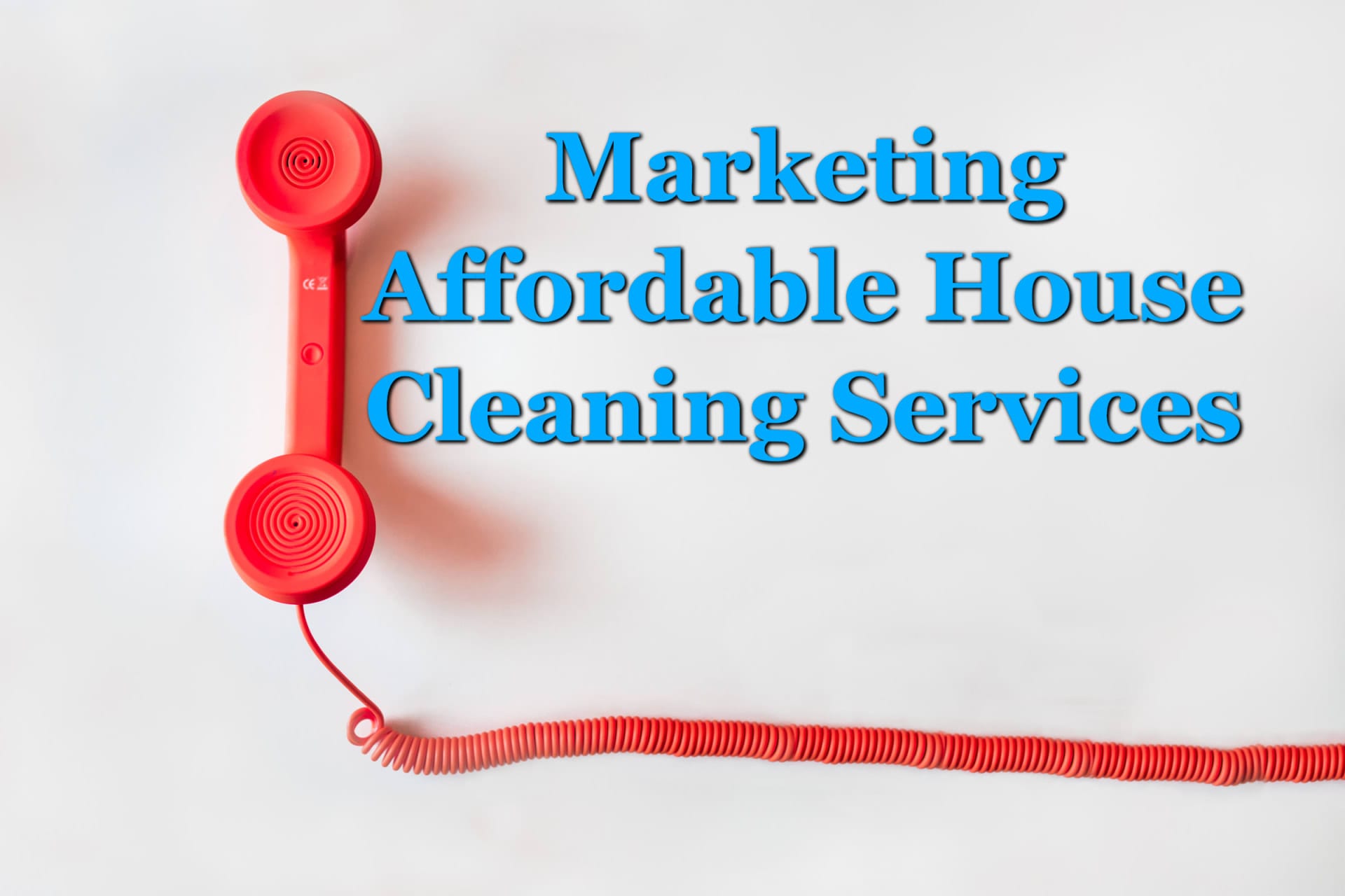 A telephone symbolizing the marketing of affordable house cleaning services