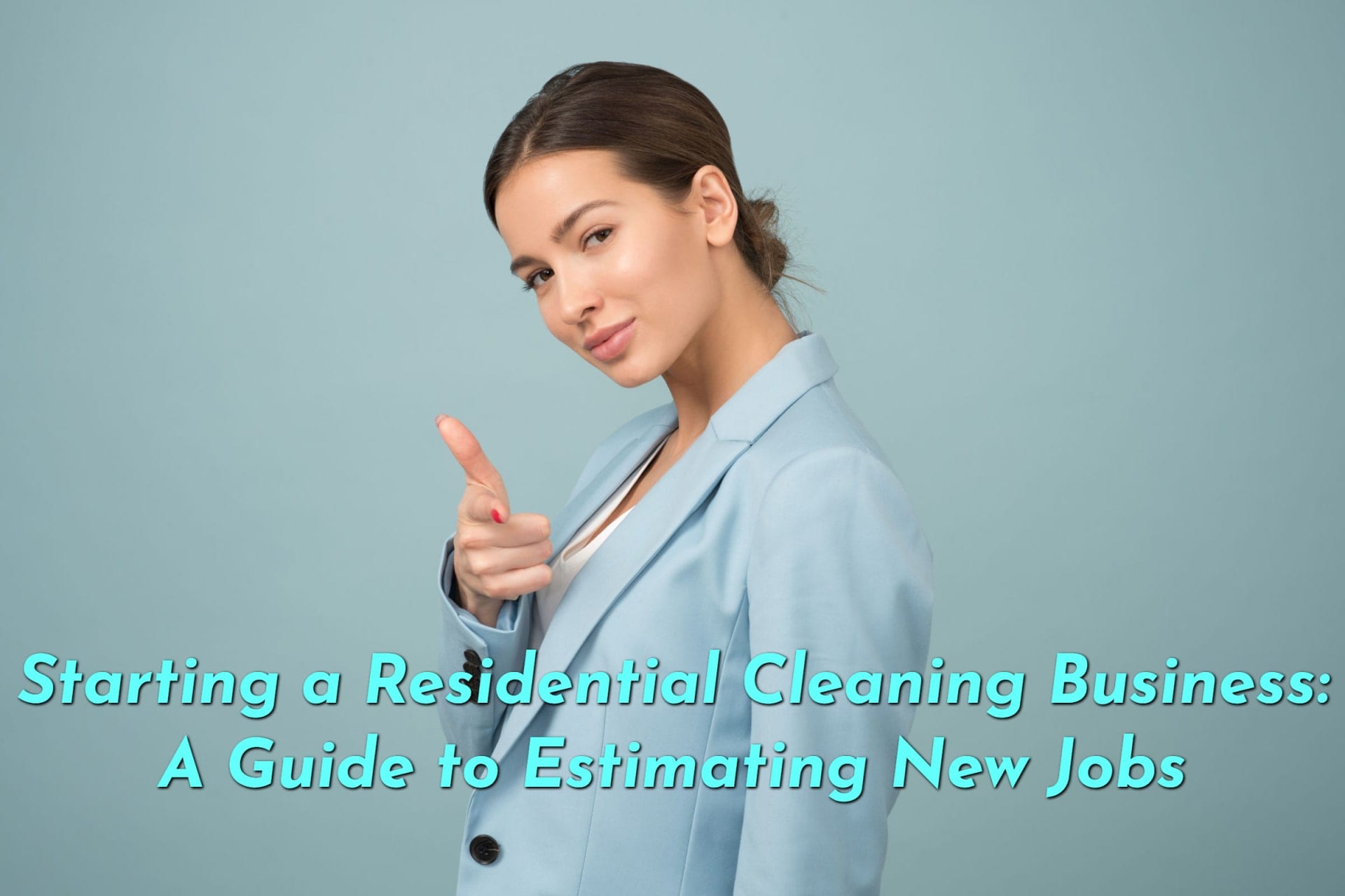 A business woman who is happy because she is starting a residential cleaning business