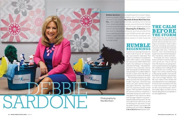 Debbie featured in Where Women Create Work magazine